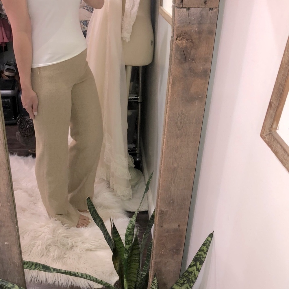 Ann Taylor wide leg trousers size 4 wool blend